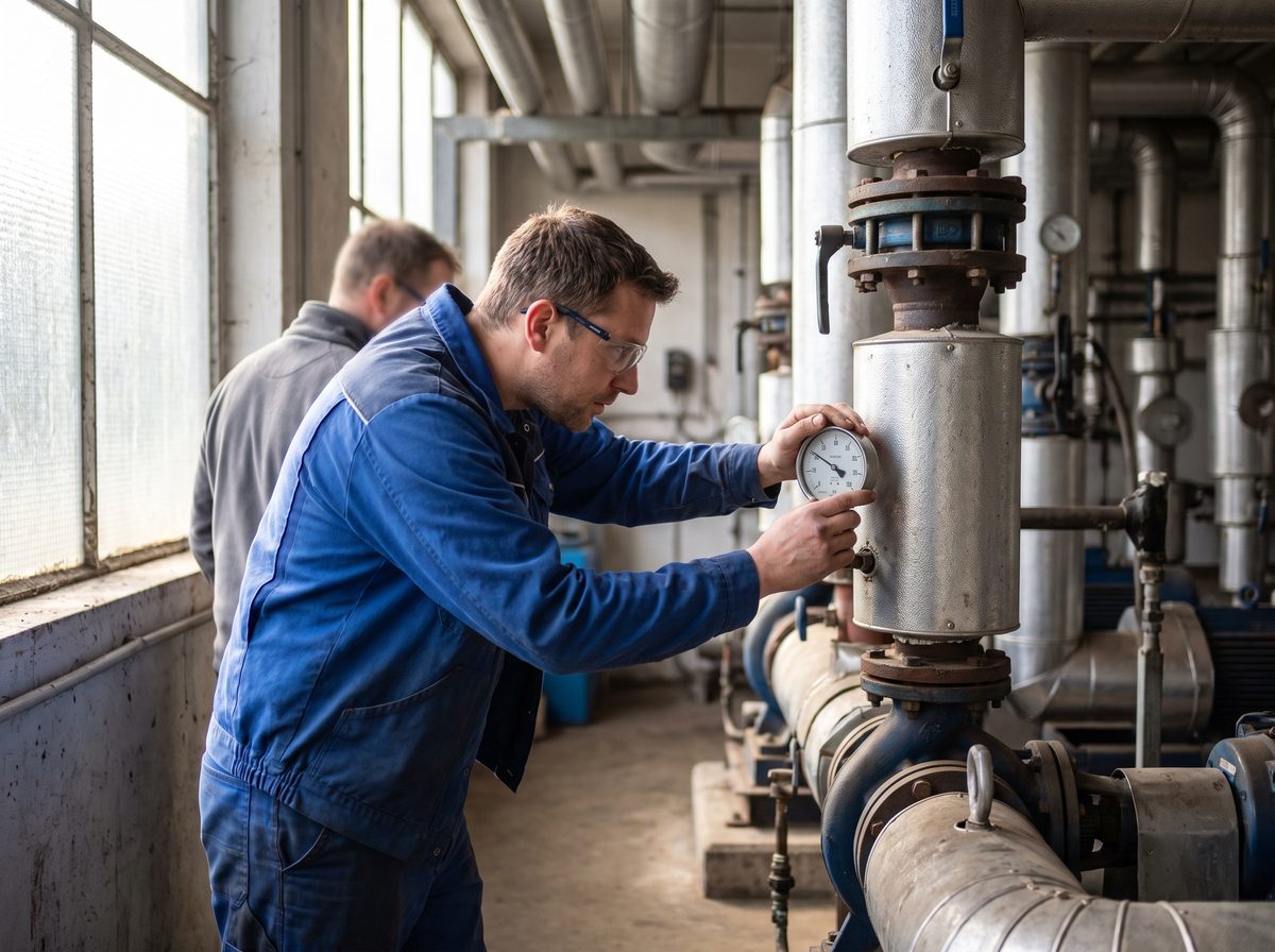 Techniker in einer Energiezentrale